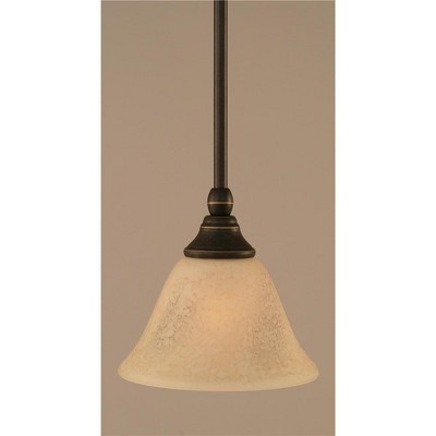 Toltec Lighting Any 1 - Light Pendant in  Dark Granite with 7" Italian Marble Shade
