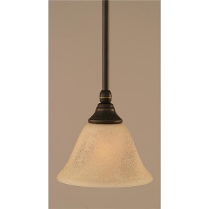 Toltec Lighting Any 1 - Light Pendant in  Dark Granite with 7" Italian Marble Shade - 1 of 1