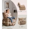 Oversized Wide Recliner Chair - 360° Rocker Swivel Recliner, PU Leather Manual Recliner, with 1.5X Sponge Filling & Easy Recline Mechanism - 4 of 4
