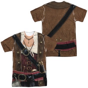 Men's Pirate Lass (Front Back Print) Short Sleeve Costume T-Shirt - 1 of 4