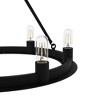 Hunter Fans 24" Saddlewood Ceiling Light Natural Iron Finish - 6 Bulb Industrial Chandelier for Modern Farmhouse Spaces - 2 of 2