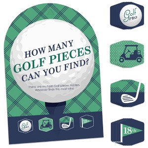 Big Dot of Happiness Par-Tee Time - Golf - Birthday or Retirement Party Scavenger Hunt - 1 Stand and 48 Game Pieces - Hide and Find Game - 1 of 4