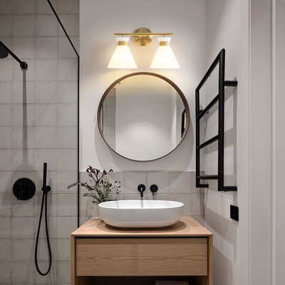 KAISITE 2-Light Farmhouse Glass Vanity Sconce