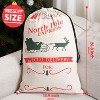 Joyfy Large Christmas Burlap Gift Bag, 26"x19" Santa Sack Christmas Canvas Gift Bag with Drawstring, Party Favor Goodie Bag for Xmas Package Storage - 4 of 4