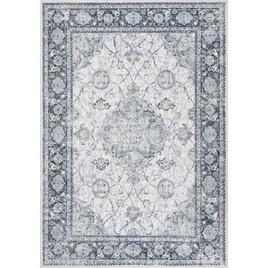 Vintage Floral Area Rugs — Machine Washable, Non-Slip Low Pile Carpet for Living Room & Bedroom - 1 of 1