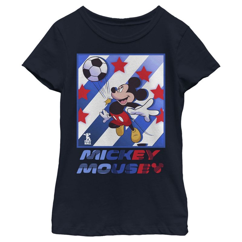 Girl's Disney Mickey Mouse Soccer Star T-Shirt, 1 of 5