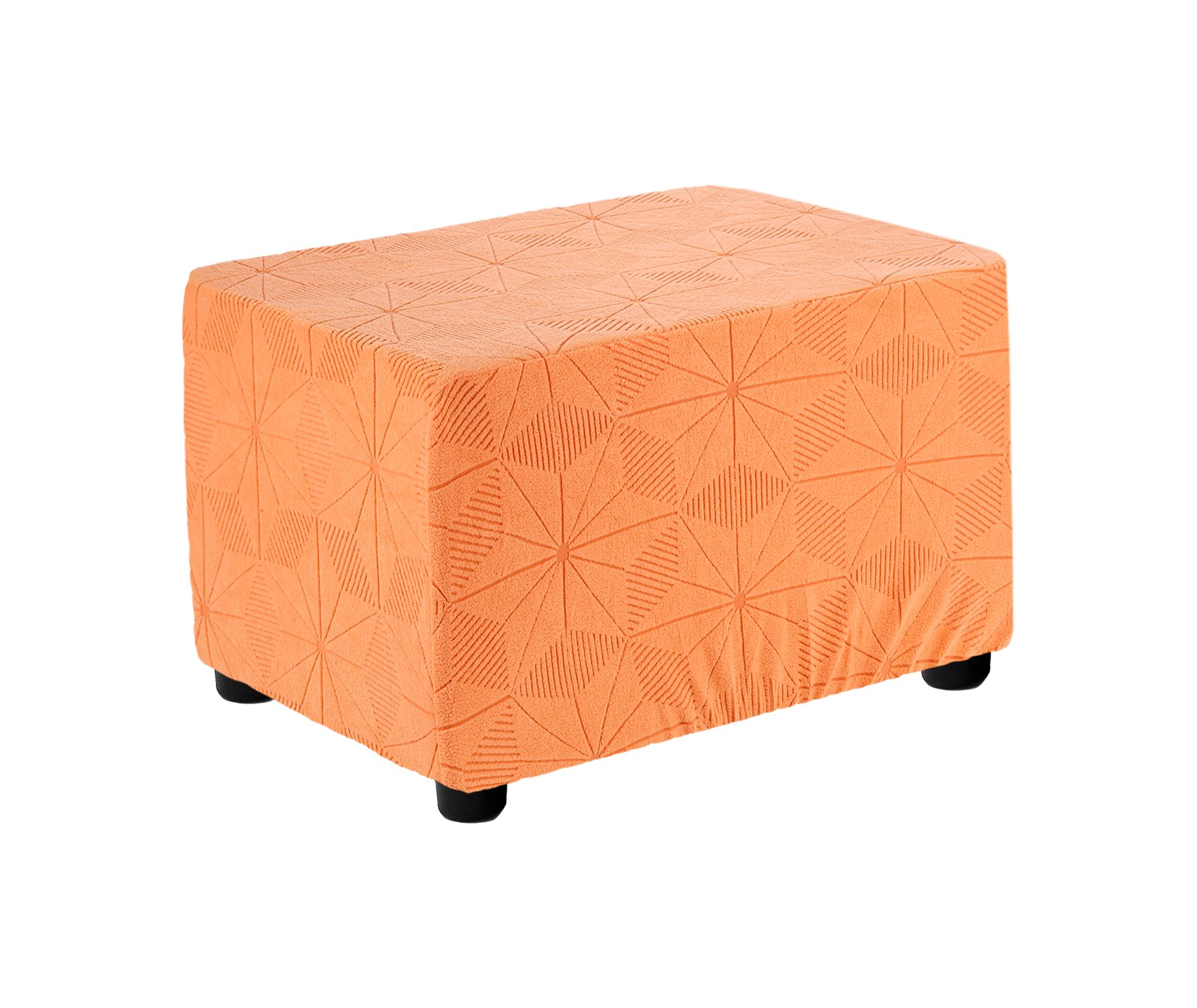 Unique Bargains Living Room Knitted Jacquard Stretch Rectangle Silpcover Fit 60-75cm/24"-30" Orange