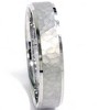 Pompeii3 Mens 5mm White Gold Hammered Wedding Band - image 3 of 4