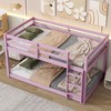 Kumasinova Twin-Over-Twin Floor Bunk Bed with Ladder, Low-Height Solid Rubber Wood Floor Bed Frame, Bunk Bed for Kids' Bedrooms/Small Spaces - 2 of 4