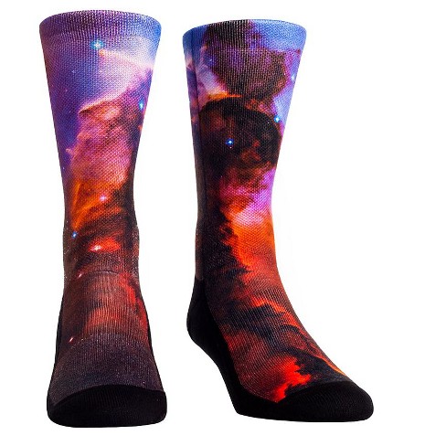 Rock Em Elite Outer Space Blue Pillar Galaxy Crew Socks (S/M (6-8.5)) - image 1 of 1