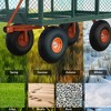 500lbs Steel Garden Cart Heavy Duty Mesh Steel Utility Outdoor Wagon with Removable Sides 180° Rotating Handle 10 Inch Tires,Black - 3 of 4