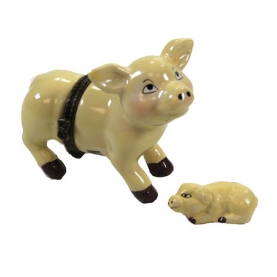 Hinged Trinket Box 2.0" Pink Pig Pork Farm  -  Decorative Figurines