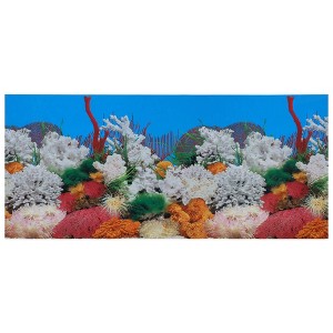 Unique Bargains Aquarium Background Poster Double-sided Fish Tank Background Decorative Pictures PVC 1 Pc - 1 of 4