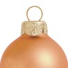 Northlight Small Matte Finish Glass Christmas Ball Ornaments - 2" (50mm) - Mandarin Orange - 28ct - 3 of 4