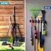 2 Pk Mop and Broom Holder Wall Mount - 5 Slots, 6 Hooks, 7.5lbs Capacity for Garage, Home, Kitchen, Closet, Laundry Room Organization Black Homeitusa - 3 of 4