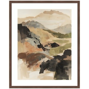 Kate and Laurel Framed Art Tonal Mountains II by Amy Lighthall, 34x42, Florence Medium Brown - 1 of 4