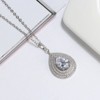 Teardrop Pendant Necklace for Women Sterling Silver Pave Cz Ginger Lyne Collection - 3 of 4