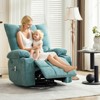 Recliner Chair, 360° Swivel Rocker Glider Recliners with Cup Holders, Massage and Heat, Oversize Ergonomic Lounge Single Sofa for Living Room - 2 of 4