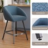 SEVOBAL 27" Bar Stools Set of 2 Upholstered Bar Stool with Back Counter Height Barstools for Home Kitchen Island Living Room, Blue, 23"*24"*20" - 4 of 4
