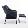 Okak Modern Recliner Accent Chair Lounge Armchair with Ottoman Footrest,Comfortable Leisure Chair for Living Rooms,Relaxation Areas - 2 of 4