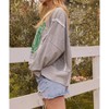 Women's French Terry Solid Lettering Sweatshirt - Oddi - 3 of 4