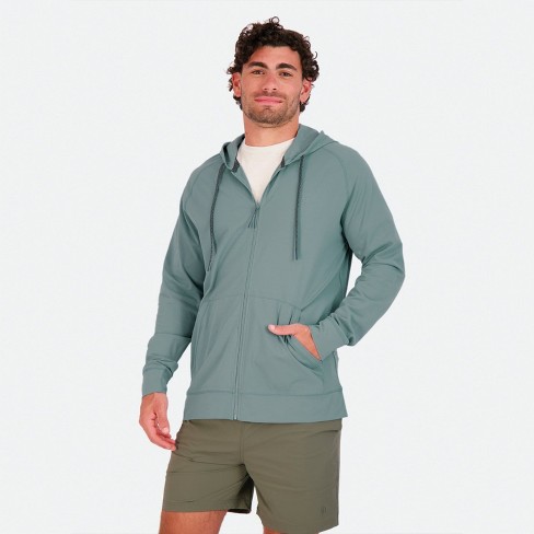 Vapor Apparel Men's UPF 50+ Sun Protection Breeze Full-Zip Hoodie, Slate, X  Large