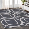 HomeRoots 5' X 8' Charcoal and Ivory Abstract Geometric Hand Tufted Area Rug - 2 of 4