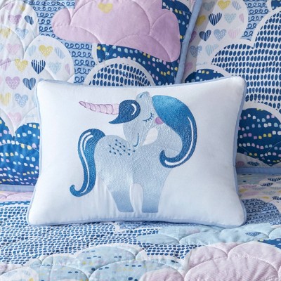 Whimsical Blue Cotton Reversible Kids Daybed Set