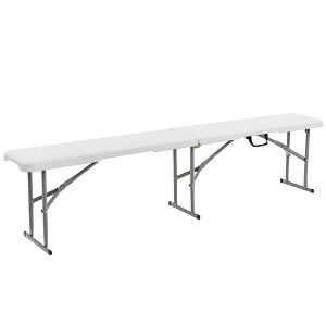 Costway 6 FT Portable Folding Bench Outdoor Picnic Bench 550 lbs Limited for Dining - 1 of 4