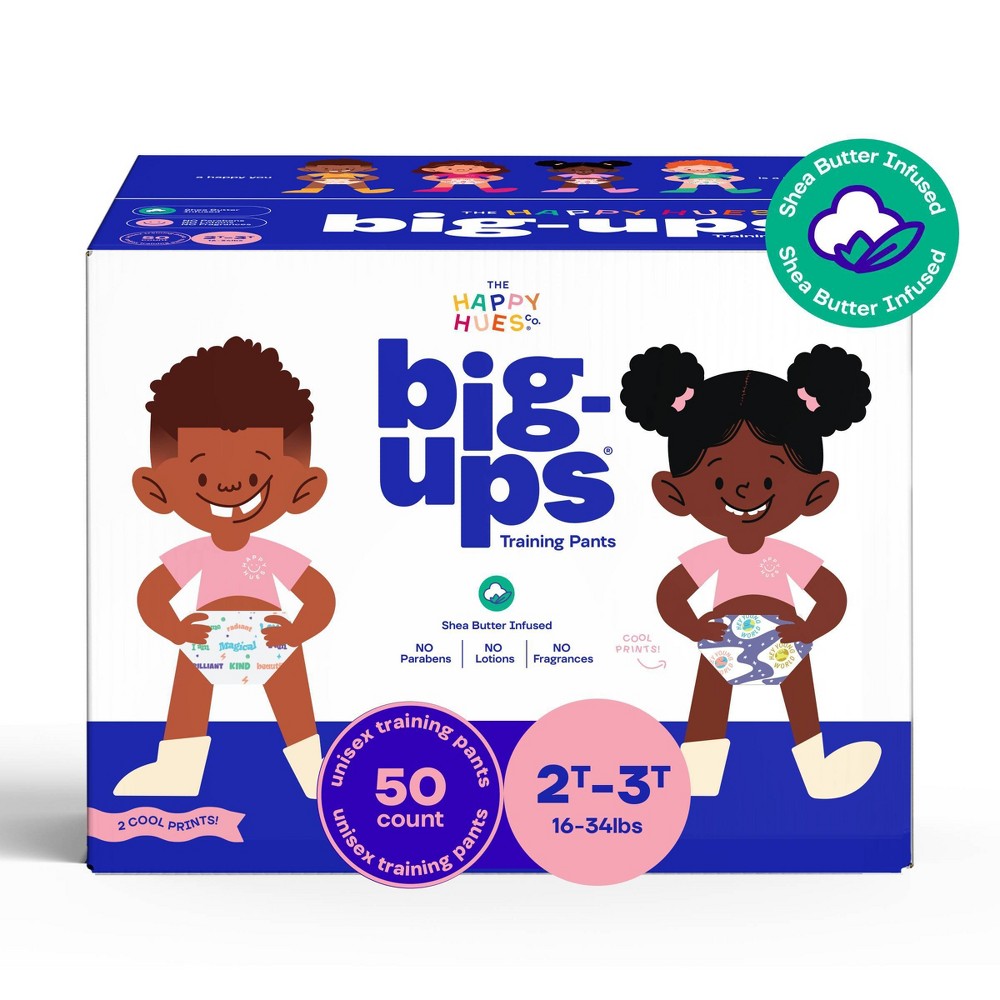 Happy Hues Big-ups Disposable Training Pants - 2T-3T - 50ct