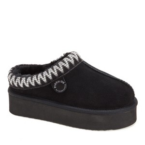 Fireside by Dearfoams Women's Queenstown Genuine Shearling Clog With Embroidery - 1 of 4