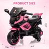 Kids Motorcycle, ride on car toy with training wheels, working headlight, horn and music, suitable for boys and girls aged 3-6. - 2 of 4