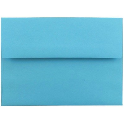 JAM Paper A6 Colored Invitation Envelopes 4.75 x 6.5 Blue Recycled 94523