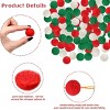 9.84 Ft Felt Ball Garland with Warm Light String Christmas Pom Pom Garland 100 pcs Red Green White 1 inch Pompoms DIY Unique Hanging Bunting Banner - 4 of 4