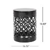 GDFStudio Pellerin Outdoor Round Iron Side Table - 3 of 4