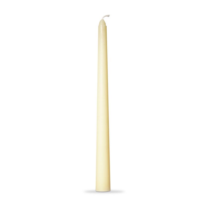 tag Color Studio 12" Traditional Taper Unscented Smokeless Paraffin Wax Candle Ivory, Set of 4, Burn Time 8 hrs., 2 of 4