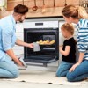 24" Single Wall Oven, 2.5 Cu.ft Electric Built-In Oven with Steam Bake, Air Fry, 3D Convection & Touch Control, Silver. - 2 of 4