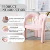 TiramisuBest Contemporary Designed Velvet Fabric Upholstered Accent Chair,Barrel Side Chairs for Living Room Set of 2 - 4 of 4