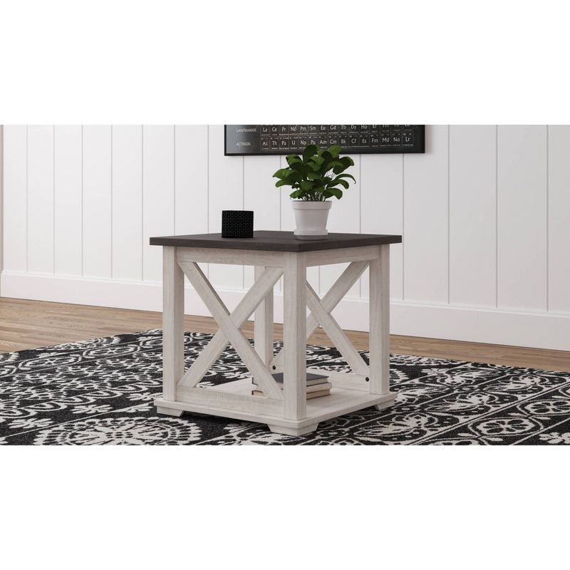 Dorrinson End Side Table White/Black/Gray - Signature Design by Ashley, 2 of 9