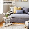 Side Table with Charging Station, Narrow End Table, 3-Tier Nightstand, Sofa Table for Small Spaces, Magazine Rack - 4 of 4