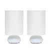 Creekwood Home 9" Chic Elongated Shade Mini Touch Lamp with Shad - 4 of 4