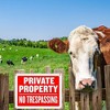 Private Property No Trespassing Sign 9 x 12 Inch Weatherproof, Water Resistant, Easy to Mount, Indoor & Outdoor Keep for Home Safety & Privacy - 4 of 4