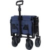 Expandable Dual-Layer Utility Wagon with 100% Extra Space - Grocery Cart for Camping, Shopping, Sports, Gardening, Fishing, Supports 225lbs, Dark Blue - 4 of 4