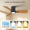 Aoibox 42 in. Low Profile Ceiling Fan with LED Light, Quiet DC Motor, 6 Speeds, 3 Color Temperatures, Remote Control - 4 of 4