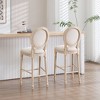 Sapphtopaz French Country Wooden Dining Chairs Set of 2, Side Accent Chairs Kitchen Chairs Barstools for Dining Room, Kitchen Island - 4 of 4