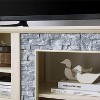 CAVINAS Mantel Stone TV Stand,Farmhouse Entertainment Center with Faux Stacked Stone Surround and Open Shelves for Living Room - 4 of 4