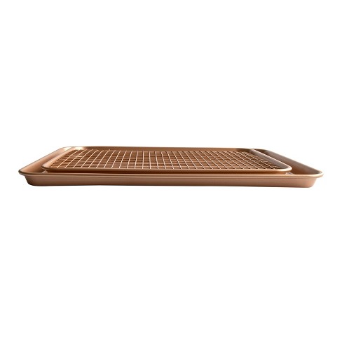 Nordic Ware 3-Piece Gold Baking Sheet & Cooling Grid Set 