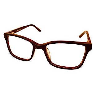 Jones New York J227 48mm Unisex Acetate Rectangular Designer Eyeglasses OR Blue Light Filter OR Reading Glasses in Tortoise Havana Brown Gold - 1 of 4