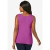 Jessica London Stretch Cotton Horseshoe Neck Tank - 3 of 4