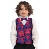 Gioberti Boy's 4pc Paisley Vest Set - 4 of 4